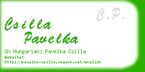 csilla pavelka business card